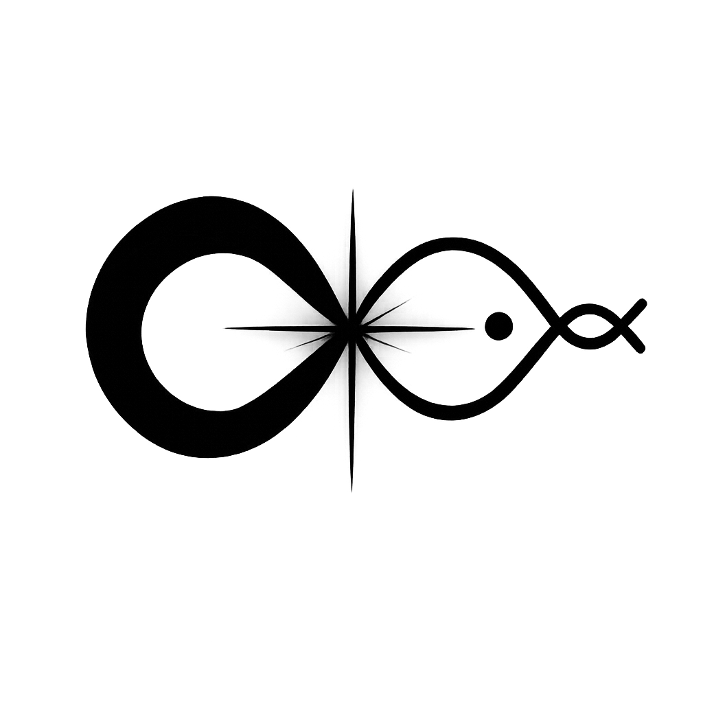 The Infinite black monochrome infinity symbol